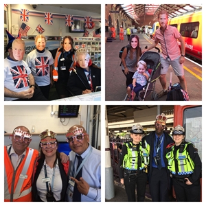 SWR and GWR colleagues during the Royal Wedding